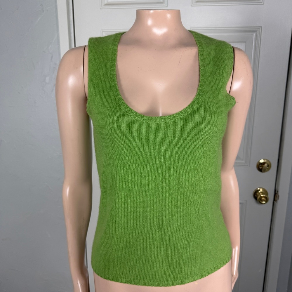 Bill Burns Women's sweater XS Cashmere Pullover Scoop neck Sleeveless Tank K3-8